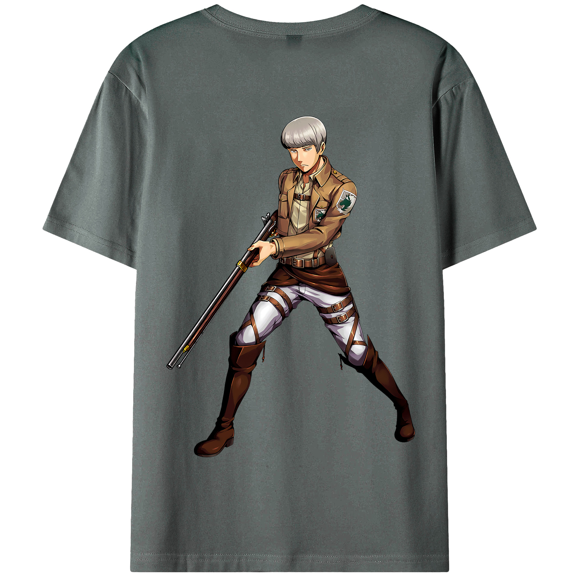 （画像用） 進撃の巨人 Attack on Titan 綿100％半袖Tシャツ（背面プリント）